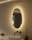 530/1100/1300mm Aulic Evanston Matt Grey Acrylic Edge LED Mirror Soft Backlit
