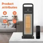 Electric Ceramic Heaters Fan Portable Oscillating Remote Control Timer 2000W