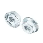 #8-32 Serrated Flange Hex Lock Nuts, 100Pcs Carbon Steel Flange Nut