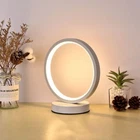 Simple LED Circular Ring Table Lamp Modern Reading Light Bedroom Bedside