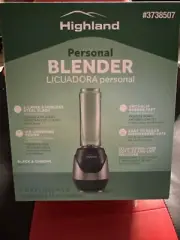 Highland BL11189 20-oz 112-Watt 1 Speed Personal Blender (Black&Silver)NEW