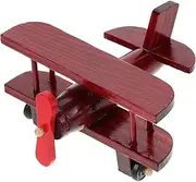 Garneck Retro Wooden Airplane Model Vintage Decorative Plane Ornament for Home Rustic Craft Decoration for Collectors and Aviation Enthusiasts Lightweight and Sturdy Design