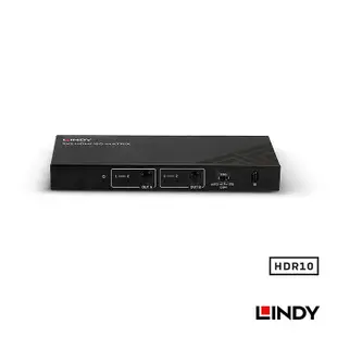 LINDY 林帝 2X2 HDMI 18G 矩陣切換器帶音源分離 (38302)