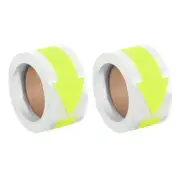 Arrow Sticker 2.8x1.2", 300 Pcs Adhesive Color Coding Decal, Bright Yellow