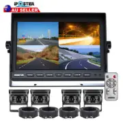9" Quad Monitor Split screen 4PIN CCD Reversing Camera 12V 24V for Truck RV Bus