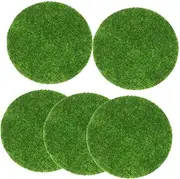 POPETPOP Micro Landscape Decoration 5pcs Artificial Moss Realistic Fake Grass for DIY Projects