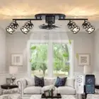 Ceiling Fans with Lights and Remote,39.3" Kitchen Ceiling Fan,360° Rotatable ...