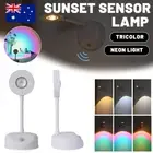 Sunset Projector Lamp Motion Sensor LED Desk Wall Atmosphere Home Decor Light