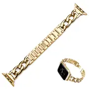 Metal Strap Band for Apple Watch Series 8 7 6 5 4 3 2 1 49mm 46mm 45mm 44mm 42mm-Gold