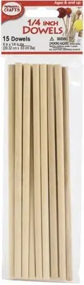 6 Pack Pepperell Crafts Dowels 14"X8" 15/PkgPWP18
