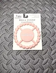 BELLA TUNNO DARLING BABY TEETHER Pink 4.5" silicone Ring BPA & PVC free AGES 0+