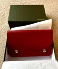 RED Longchamp Le Foulonne Wallet on a Chain Leather Crossbody ~NWT & Gift Box