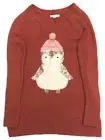Lauren Conrad Womens Orange Sequin Penguin Pull-Over Tunic Sweater Small