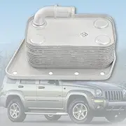 Engine Oil Cooler Assy Compatible with Cherokee KJ Liberty KJ 2.8CRD Engine 2005-2007 Replace 68020552AA 5142816AA 05142816AA