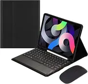 Keyboard Case for iPad Air 7th Generation 11 inch (M3) 2025, Built in Pencil Holder, Magnetic Detachable Wireless Keyboard with Bluetooth Mouse,Black