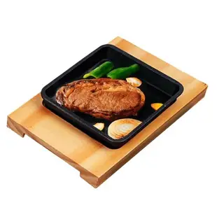 長方形韓式煎牛排鐵板燒烤盤西餐