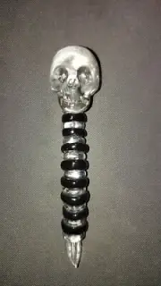 unique,one of a kind,glass skull wax carving,dabber tool
