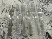 6 Oneida SOUTHWYCK Stainless Flatware 8" Dinner Forks Glossy Beaded NEW