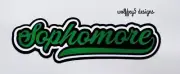 CRAFTECAFE SOPHOMORE SCHOOL TITLE premade paper piecing scrapbook diecut piece