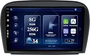 MISONDA 8G+256G Double Din Car Stereo GPS Navigation Android 14 for Mercedes Benz SL R230 SL350 SL500 SL300 SL550 Led Camera+MIC Wireless Carplay Android Auto DSP 360 Camera