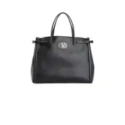 [VALENTINO] Borsa Antibes media in vitello nappa Black