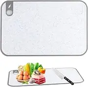 HexinYigjly Cutting Board for Kitchen,Large Chopping Boards Set, Kitchen Cutting Boards Non Slip with Hanging Holes for Cutting Fruits, Vegetables,Easy to Clean, Reusable，wheat fiber chopping board