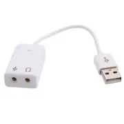 New White Sound Card USB 3D Channel Virtual 7.1 effect Audio Converters Adapter