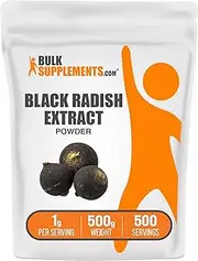 BulkSupplements.com Black Radish Extract Powder - Black Radish Supplement, Black Radish Root Powder - Herbal Supplement, Gluten Free, 1000mg per Serving, 500g (1.1 lbs) (Pack of 1)