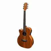 Martinez 'Southern Star' Series Left Handed Koa Solid Top Acoustic-Electric Smal