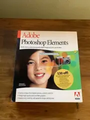 Adobe Photoshop Elements CD in box w/Serial # PSE 1.0, MLP, RET, UE 389255