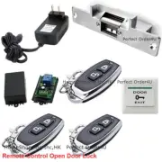 Door Access Control System + Electric Strike Lock + 3PC Wireless Remote Controls