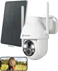 Solar Camera Outdoor Wireless, 2K PTZ 2.4Ghz Wi-Fi, Home Security, AI Motion Det