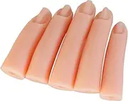 CANIGHT Manicure Practice Fingers 5pcs Silicone Training Finger Models for Nail Art Lovers