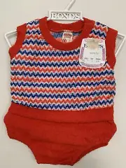 Vintage Bonds Baby Gro Wear Two Piece Set 1970s Size 00