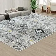 Large Floor Area Abstract Rug Modern Carpet Bosco Blue Dotted Grey (185x185cm)