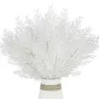 20Pcs Glitter Christmas Tree Picks Cedar Sprays 13 Artificial Pine Needles B