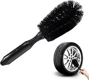 Wheel Detailing Brush - Long Handle Car Rim Scrubber, Soft Bristle Tire Cleaner Tool | Alloy Spoke Washing Accessory, Non-Scratch Auto Duster for Vehicle Maintenance Garage Workshop Use