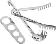 Effortless Pasta Preparation 1 Set Stainless Steel Pasta Spaghetti Server Noodles Tong for Kitchen Efficiency