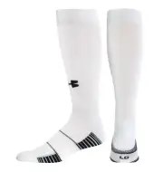 Under Armour, UA Team, White Over the Calf Sock, Mens 9-12.5, Women's 11-13