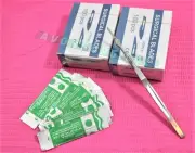1 SCALPEL KNIFE HANDLE # 7 + 200 Pcs STERILE SURGICAL BLADE #10 #11