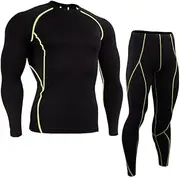 [Abigprofit] Men's Running Set 2pcs/Sets Sportswear Compression Sports Suit Running Sport Workout Tights 10 XL