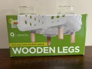 QUIRKY WOODEN LEGS (4Pack) ~Brand New~ RARE