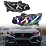 For Honda 2016-2021 Civic 10th Gen LED Headlights RGB App control with Plug&Play