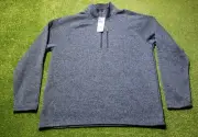 Eddie Bauer Navy Radiator Fleece Quarter Zip Pullover Sweater Men's XL NEW