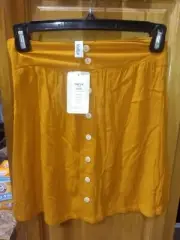 Valija Women's Inca Gold Short Mini Skirt Size S