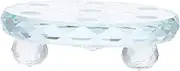 LIFKICH 1pc Seven Star Array Key Agate Plate Glass Base Decorative Glass Tray Glass Round Base Glass Seven-Star Pattern Tray Cosmetics Jewelry Container Transparent High Borosilicate Glass