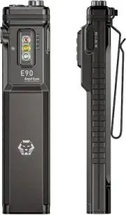 RovyVon E90 Flat EDC Flashlight, USB-C Rechargeable 3500 Lumens High Gunmetal