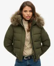 Everest Hooded Bomber Jacket | Army Khaki