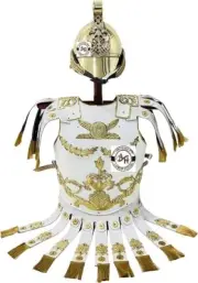 Medieval Knight British Fireman Breastplate with Fireman Helmet Halloween Gift