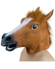 Brown Horse Head Costume Mask